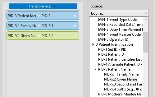 Create variables in a transformer