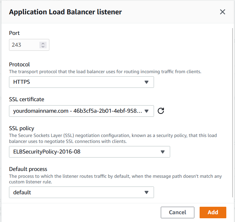 Load Balancer Settings