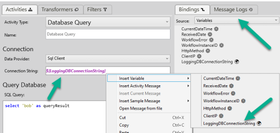 Using global variable in a workflow